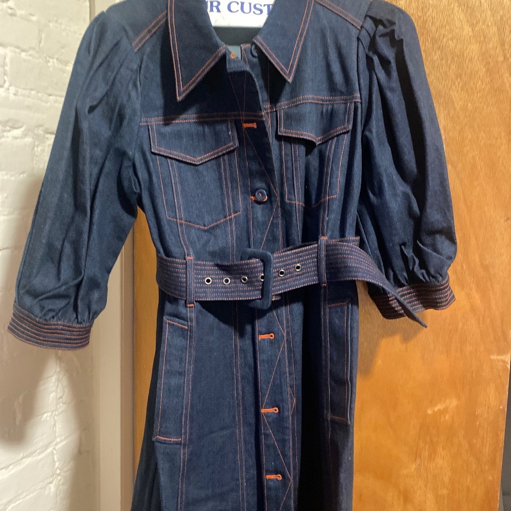 DVF Belted Denim Mini Dress